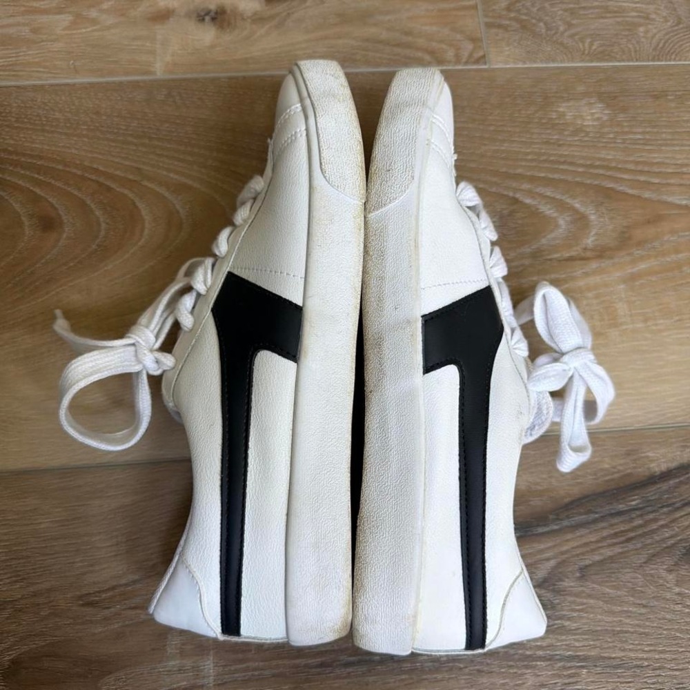 Rachel Zoe Genuine Leather Sneakers White Casual Clean Girl Shoes 9.5 Minimalist